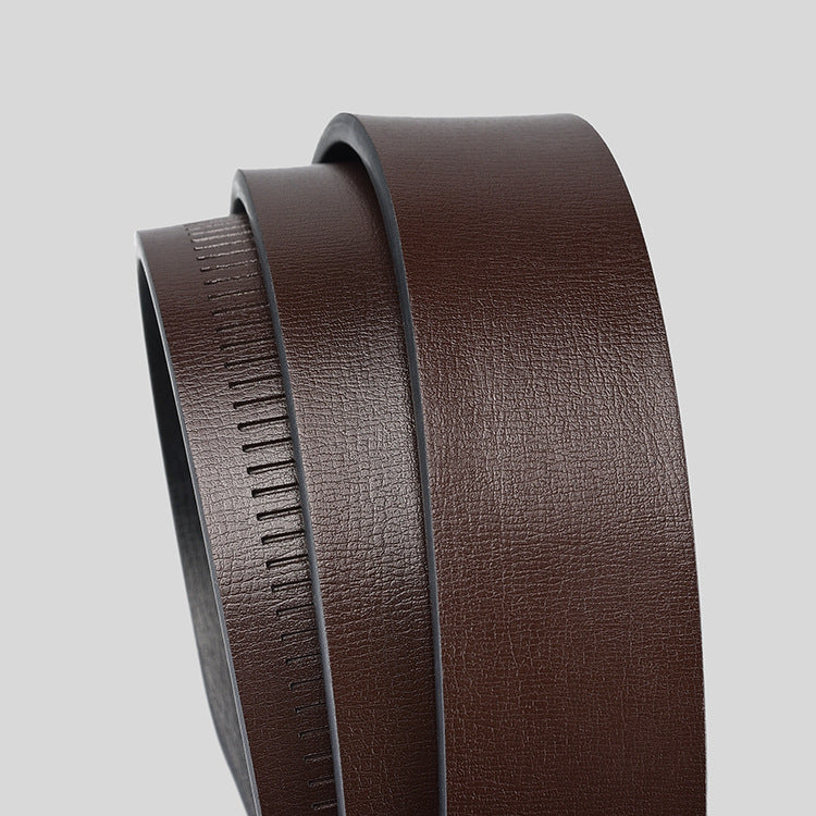 حزام عمل رجالي من جلد البقر المنقوش – مشبك بحافة ذهبية وسوداء | 110-125 سم