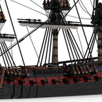 French Frigate 28-Gun Warship Building Block Model | Advanced Assembly Toy for Ages 15+