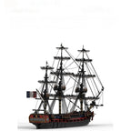 French Frigate 28-Gun Warship Building Block Model | Advanced Assembly Toy for Ages 15+
