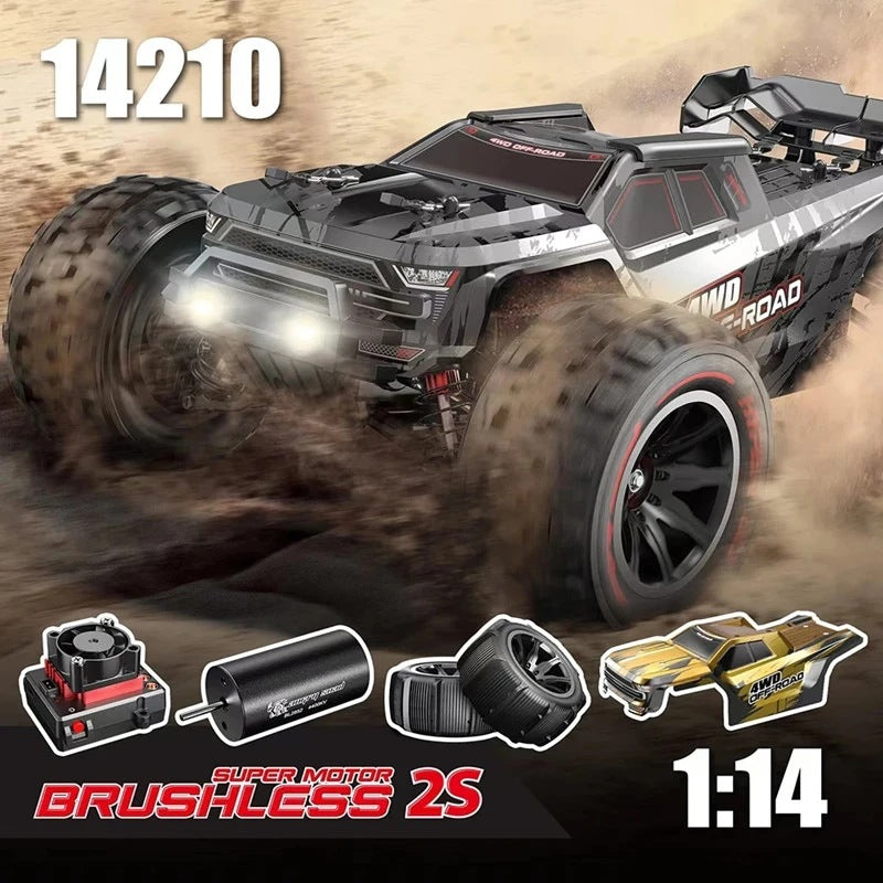 Brushless RC Drift Car 55km/h – 4WD High-Speed Remote Control Truck with Double Shell