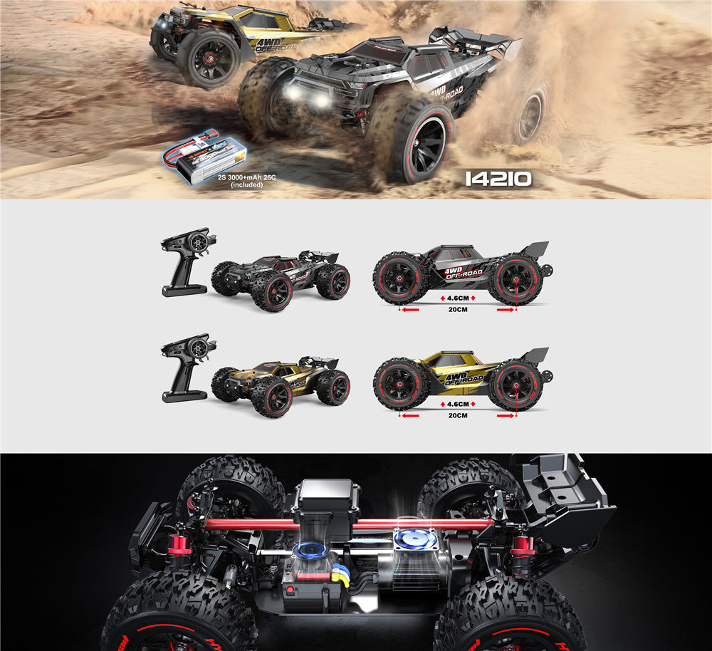 Brushless RC Drift Car 55km/h – 4WD High-Speed Remote Control Truck with Double Shell