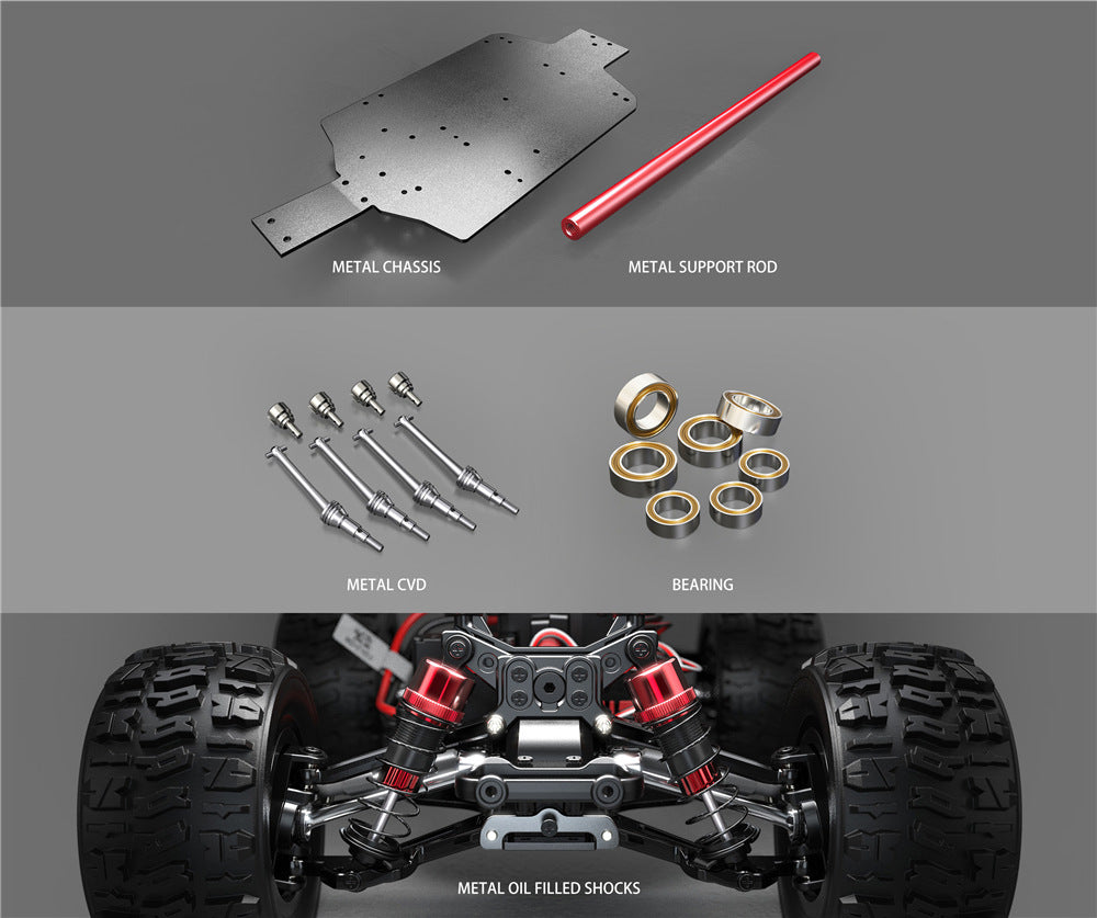 Brushless RC Drift Car 55km/h – 4WD High-Speed Remote Control Truck with Double Shell