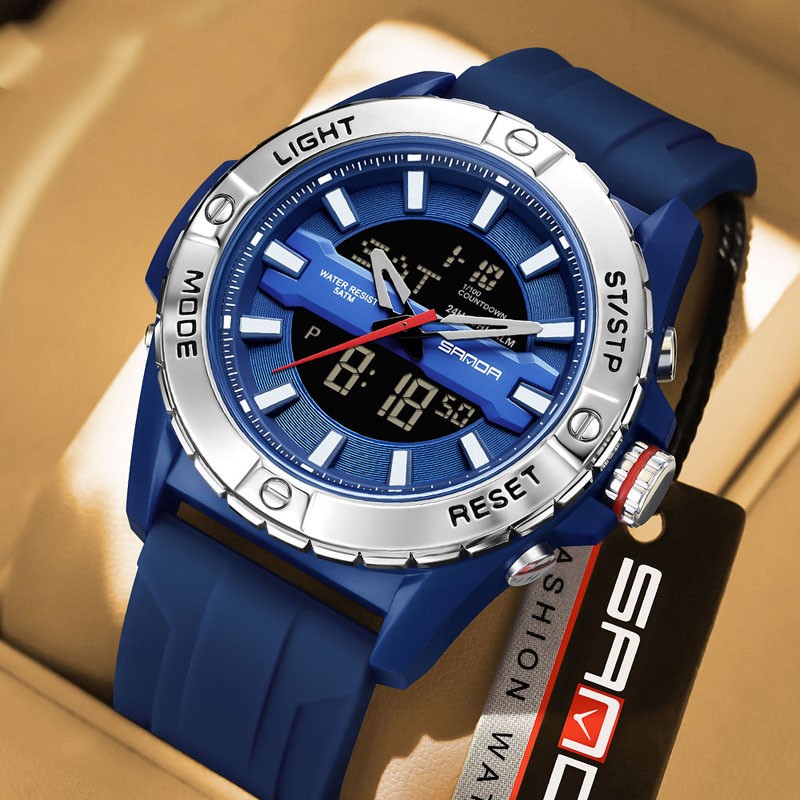 Minimalist Multi-Timezone Calendar Watch | Trendy Unisex Wristwatch in 8 Colourways