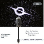 مصباح جو سقف السيارة | مصباح جو داخلي للسيارة USB بتصميم مجرة ودرب التبانة | HOORIVA