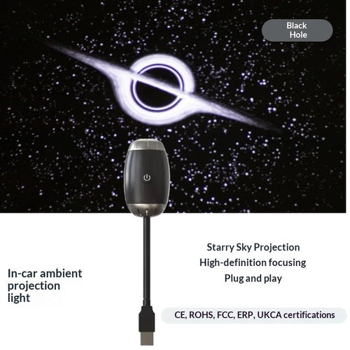 Car Starry Sky Atmosphere Light | USB Galaxy & Milky Way Interior Ambient Lamp | HOORIVA