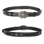 Men's Skull Smooth Buckle Hip Hop Belt – Bold Statement, 105–125cm