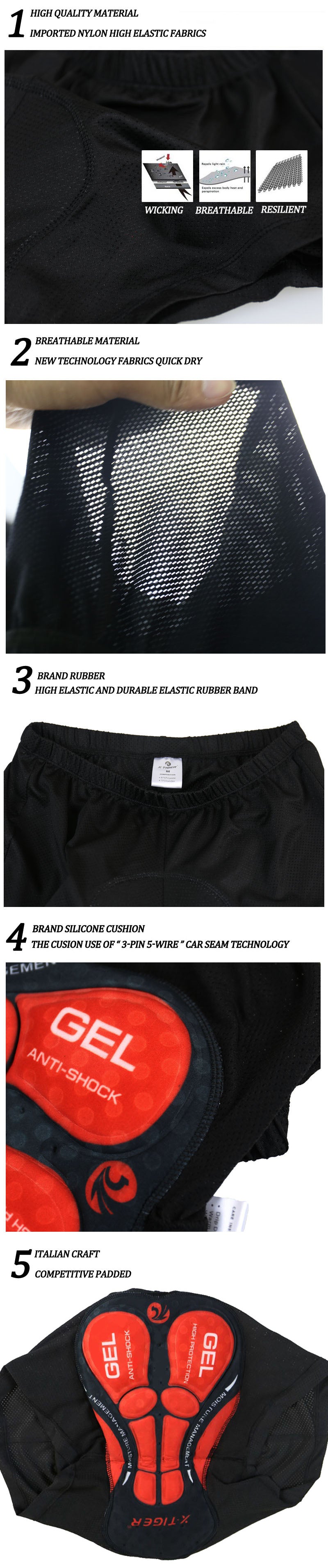 Men's Cycling Shorts – Moisture-Wicking Breathable Sportswear