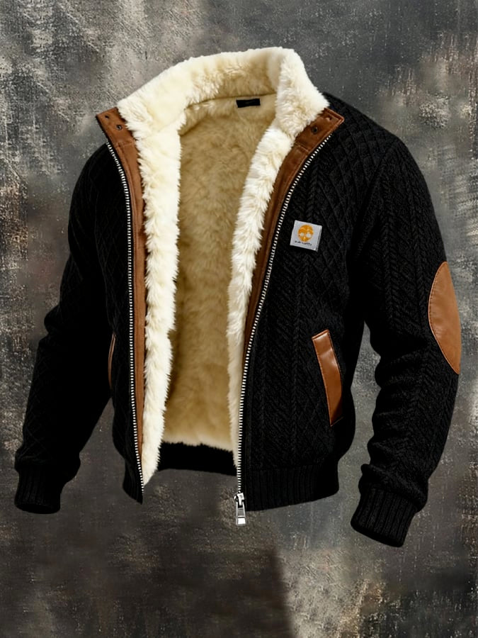 Men's Fleece-Lined Thick Hooded Jacket – Air Layer Polyester | Loose Fit | 8 Colours | S–5XL | Hooriva