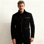 Men's Stand-Up Collar Zip-Up Jacket | Casual Vintage Outerwear, S–3XL, 3 Colours | HOORIVA