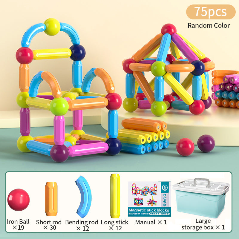 Magnetic Building Blocks Educational Toy Set | 14 to 149 Pieces | Kids STEM Construction Toy