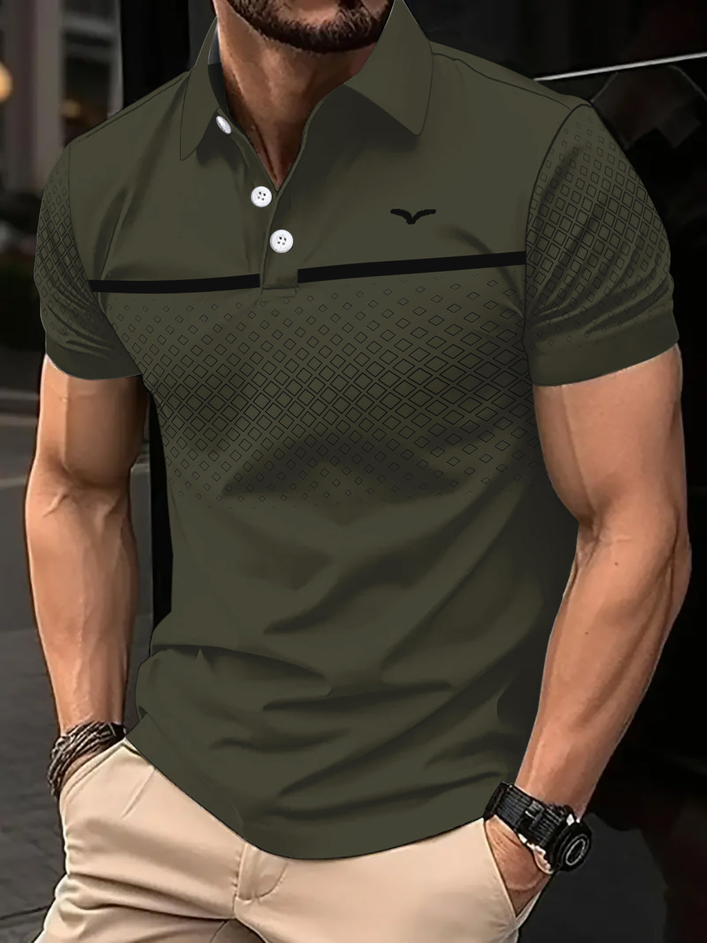 Men's Slim-Fit Polo Shirt | Short Sleeve, 7 Colours, S-3XL, Polyester, Casual & Smart