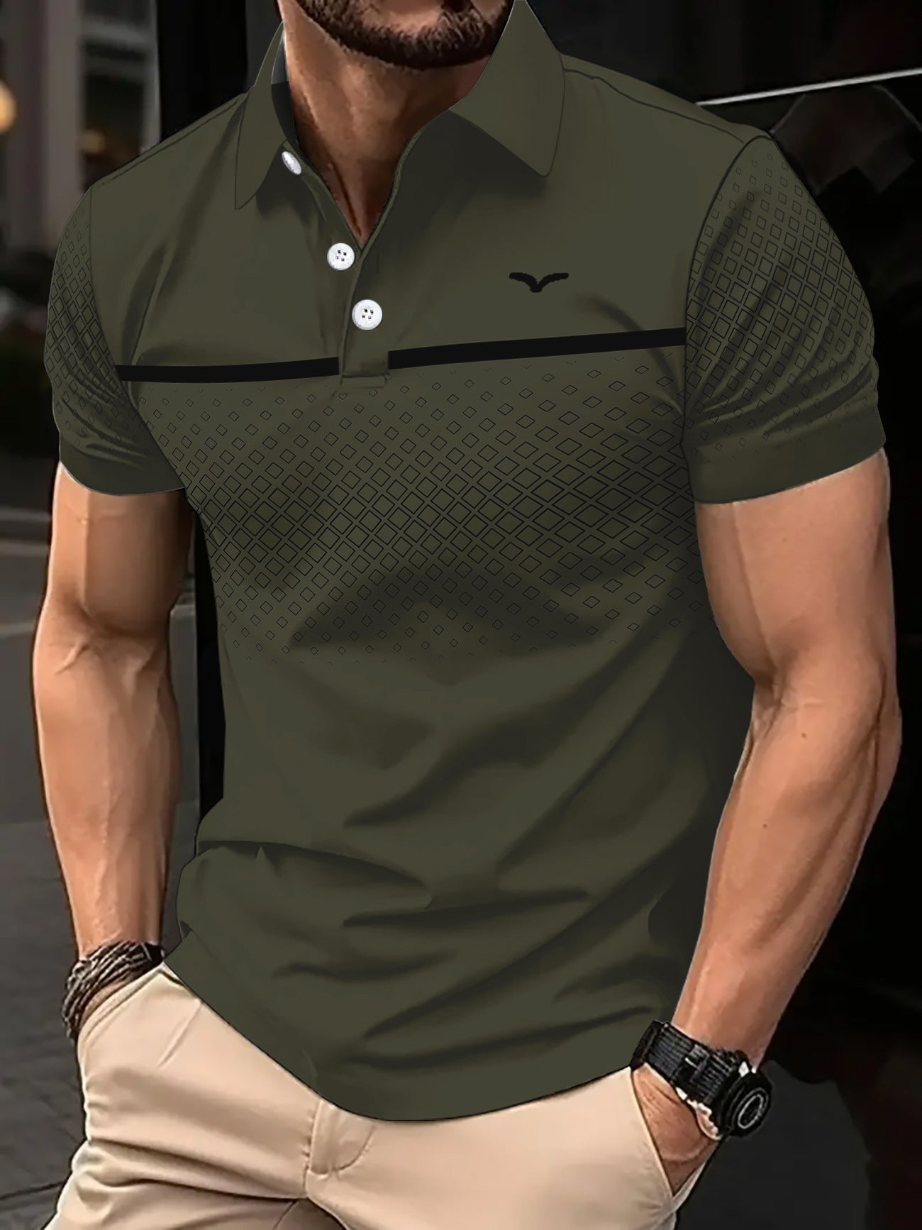 Men's Slim-Fit Polo Shirt | Short Sleeve, 7 Colours, S-3XL, Polyester, Casual & Smart