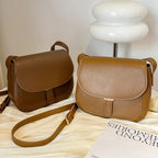 PU Leather Women's Small Square Crossbody Bag — Urban Minimalist, Single Strap, 3 Colours