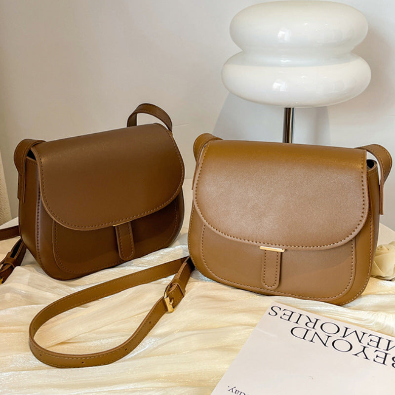 PU Leather Women's Small Square Crossbody Bag — Urban Minimalist, Single Strap, 3 Colours