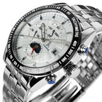 Men's Mechanical Watch | Transparent Case Back, Luminous, Calendar, 43mm Dial