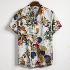 Men's Slim Fit Contrast Colour Shirt | Short Sleeve Printed Tee