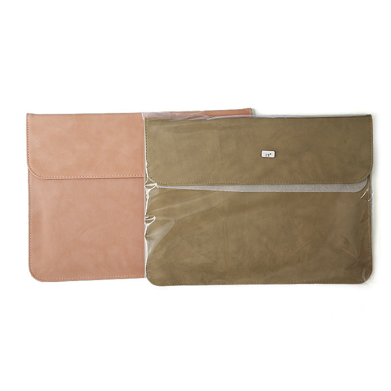 جراب كمبيوتر محمول من جلد البولي يوريثان — من 11 إلى 16 بوصة، مقاوم للماء، بني، رمادي داكن، ووردي