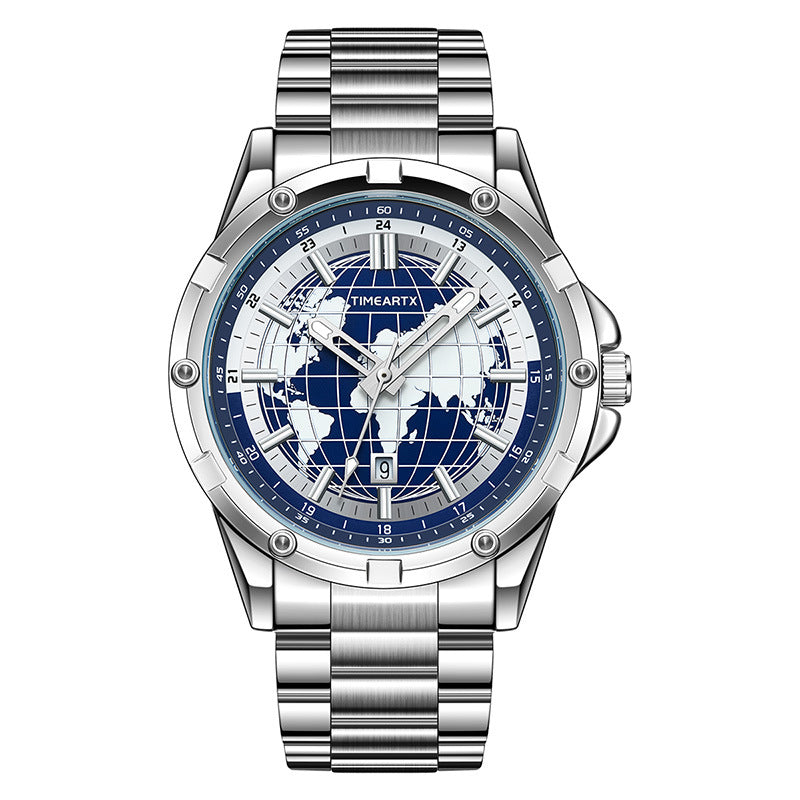 Quartz Watch – 30M Water Resistant, Mineral Glass, Stainless Steel | Hooriva