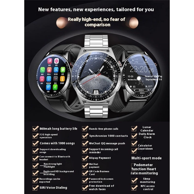 Smart Watch with 32G Memory, Flashlight & Bluetooth Calling – Ultra-Long Standby