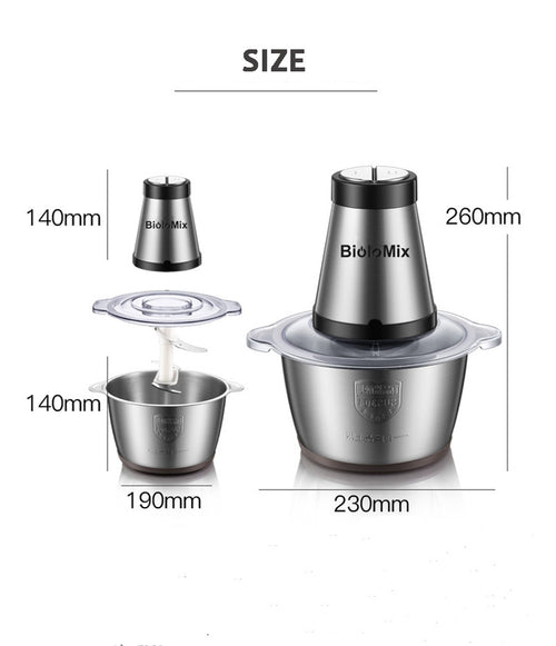 500W Two-Speed Stainless Steel Meat Grinder
