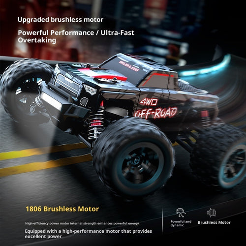 4WD Brushless Off-Road RC Car – High-Speed Remote Control Truck with Hydraulic Shock Absorbers