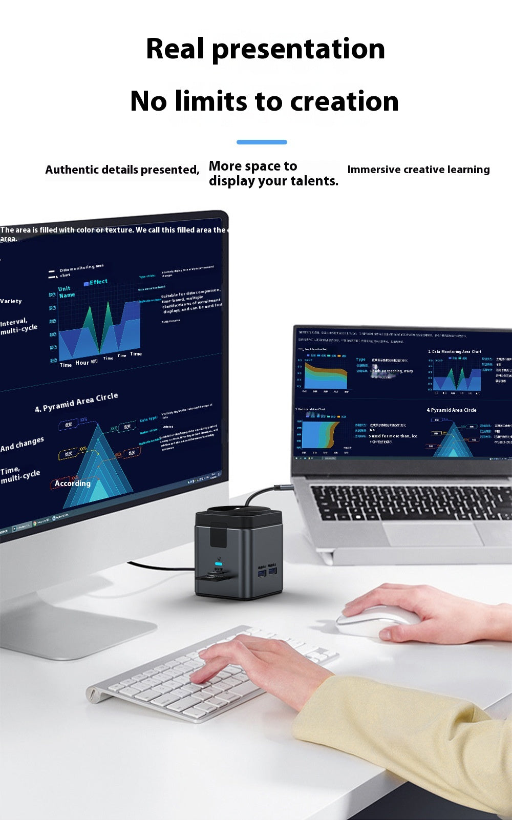8-in-1 USB-C Docking Station | 15W Magnetic Wireless Charging | 4K HDMI | PD 100W | RJ45