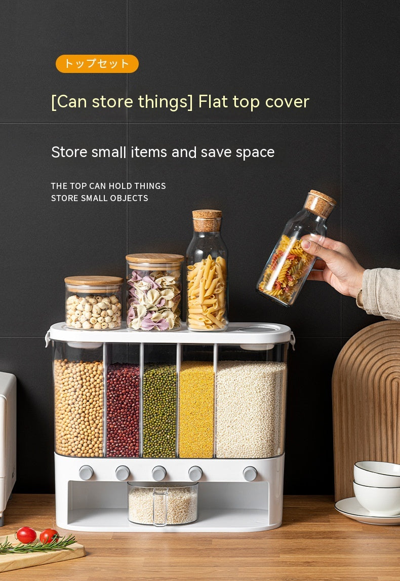 Kitchen Cereal & Grain Dispenser | Moisture-Proof Separated Storage Box 10kg