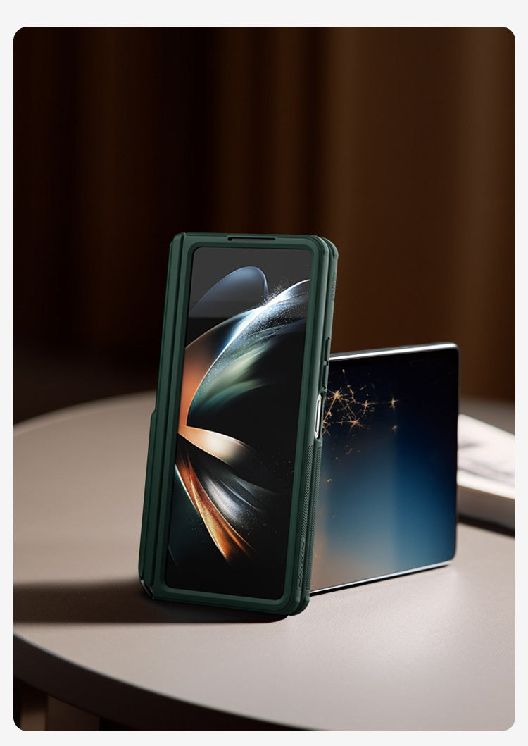 Nillkin Samsung Galaxy Z Fold 5 Frosted Shield Case | 180° Fold | Bracket & Pen Sleeve