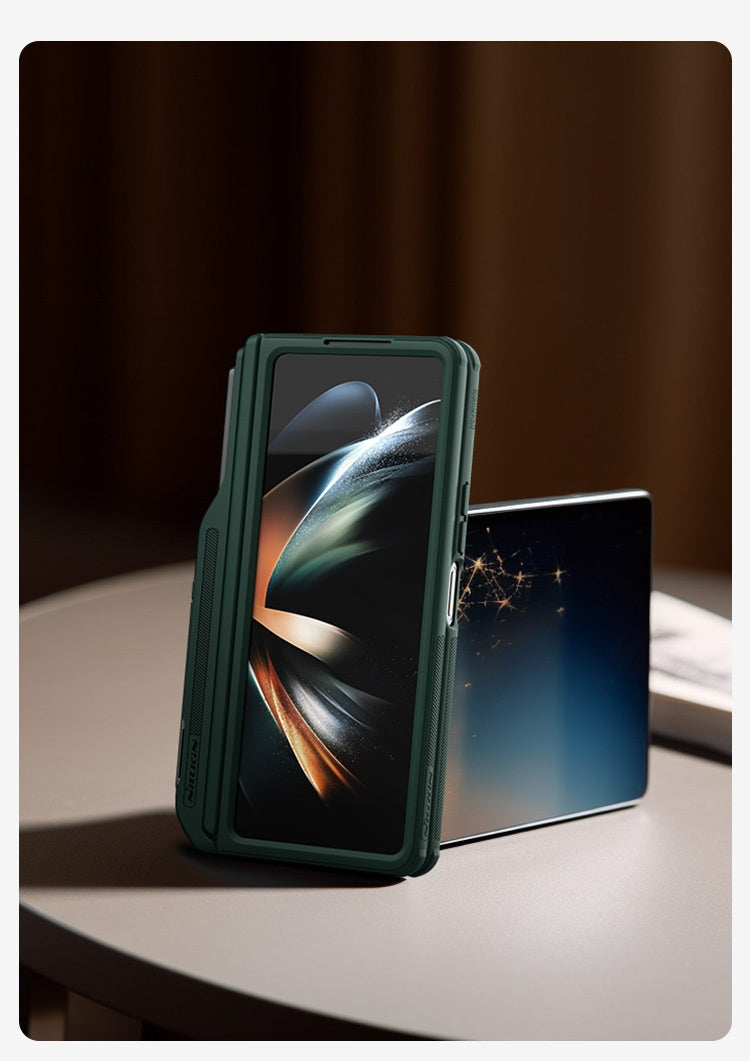 Nillkin Samsung Galaxy Z Fold 5 Frosted Shield Case | 180° Fold | Bracket & Pen Sleeve