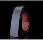Men's Embossed Double-Skin Leather Belt – Buckle-Free Design | Black & Coffee