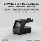 240W GaN Charging Station Facebook Ad - Grey Background