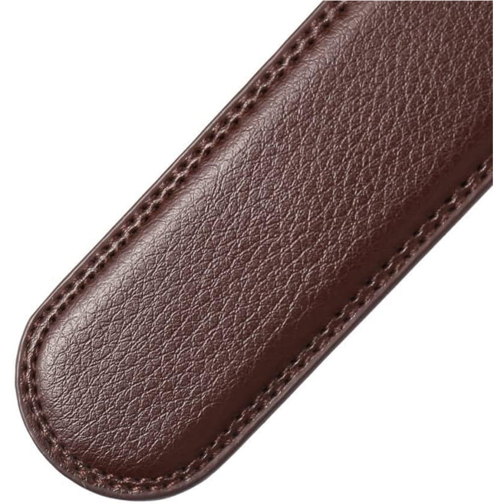 Men's Full Grain Leather Belt – Anti-Scratch Ratchet Buckle | Black & Brown | 110–130cm | Formal & Casual | Hooriva