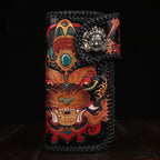 Hand made leather carving Wallet