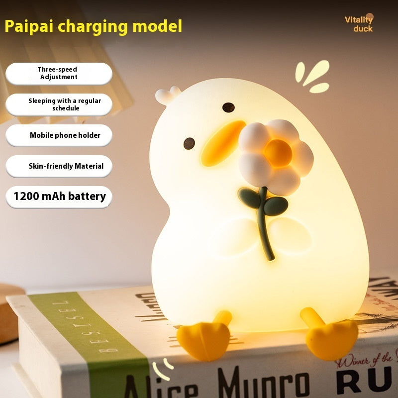 Vitality Duck Night Light PP-D03 | 1200mAh | Healing Soft Light | Phone Stand | USB Rechargeable