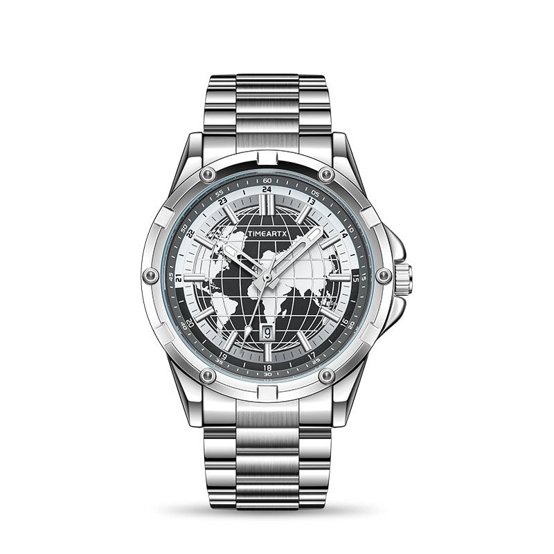 Quartz Watch – 30M Water Resistant, Mineral Glass, Stainless Steel | Hooriva