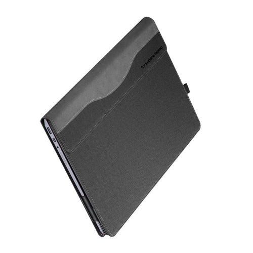 13.5 Inch Faux Leather Laptop Sleeve — Slim Business Case, 4 Colours