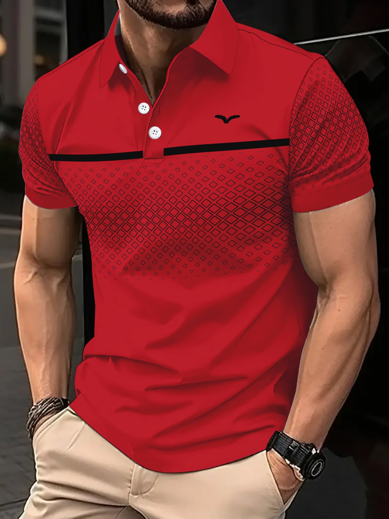 Men's Slim-Fit Polo Shirt | Short Sleeve, 7 Colours, S-3XL, Polyester, Casual & Smart