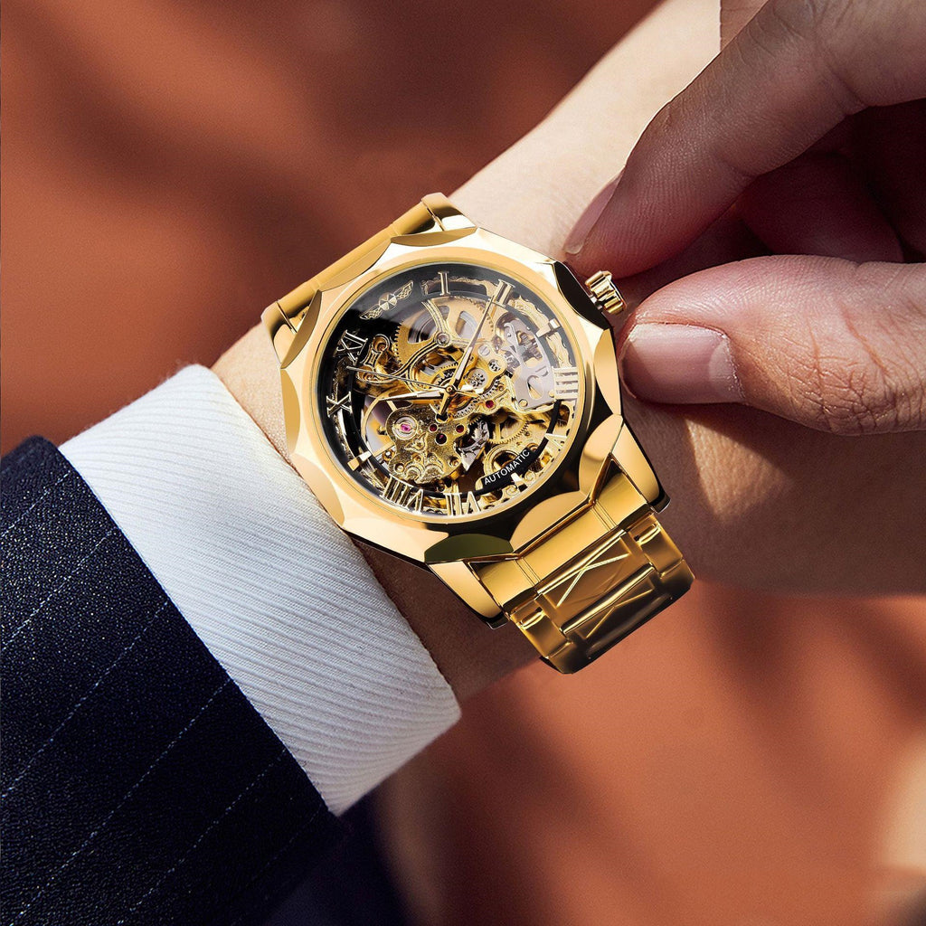 Men's Retro Luxury Automatic Mechanical Watch | Luminous Business Wristwatch GMT12392