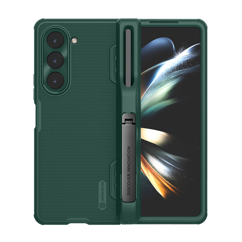 Nillkin Samsung Galaxy Z Fold 5 Frosted Shield Case | 180° Fold | Bracket & Pen Sleeve