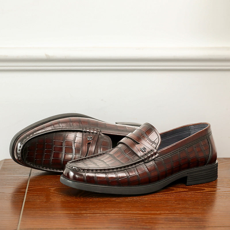 Men's Genuine Cowhide Leather Shoes | Breathable, Round Toe, 2 Colours, EU 38-44