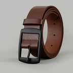 Men's Business Casual Belt – Versatile Pin Buckle | Black, Coffee & Khaki | 120cm | Hooriva