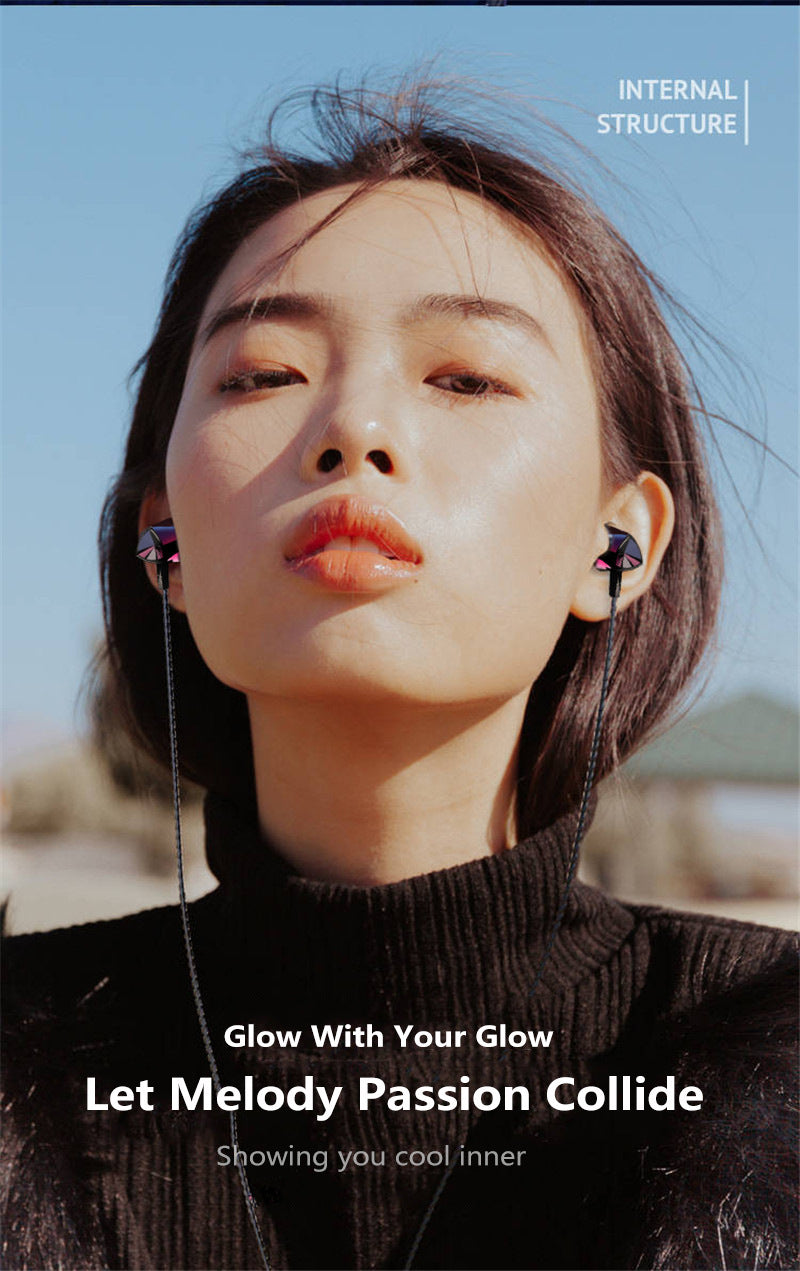 Triangular Headset Stereo Drive-by-wire With Microphone Wired Tuning 35 Round Hole Hands-free Call