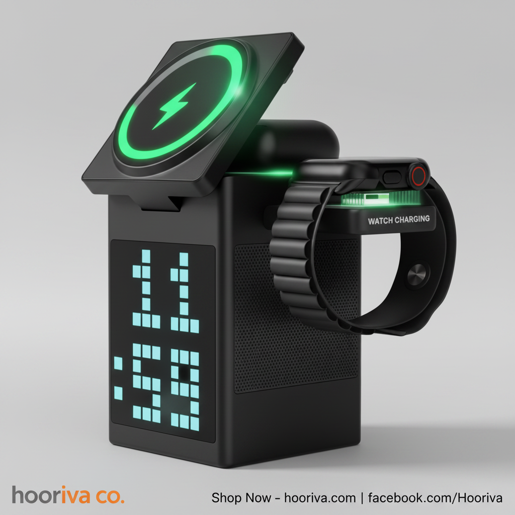 3-in-1 Charger Black – Hooriva Background