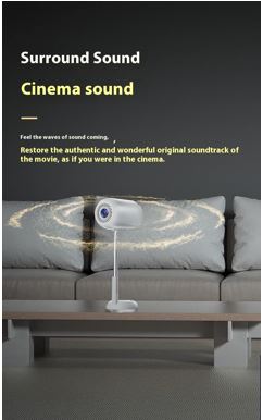 جهاز العرض الذكي عالي الدقة TS-6 | شاشة 120 بوصة | جهاز عرض سينمائي منزلي