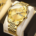 Men's OLEVS Automatic Mechanical Watch – Double Calendar | 41mm | 30m WR | Steel Strap | 3 Styles | Hooriva
