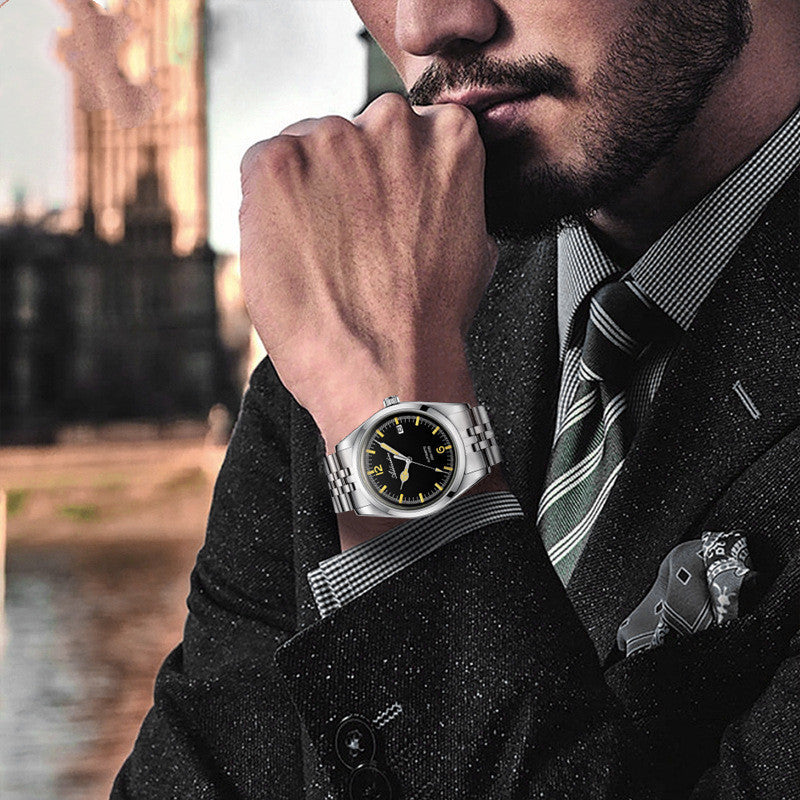 316L Stainless Steel Automatic Mechanical Watch – Business Style | Hooriva