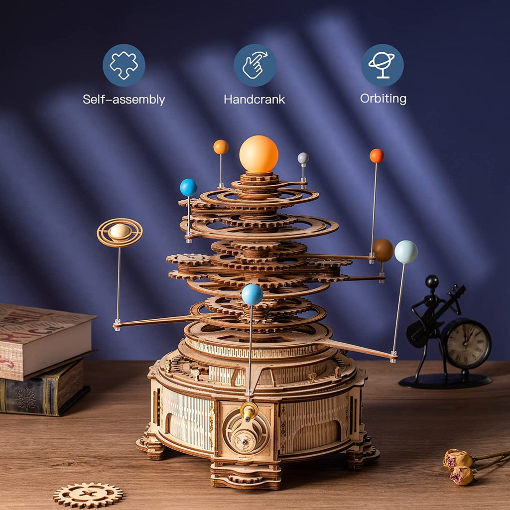 Robotime ROKR Mechanical Orrery 3D Wooden Puzzle – 316pcs Solar System Model