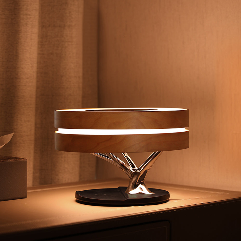 3-in-1 Smart Desk Lamp | Bluetooth Speaker & Wireless Charger, LED, Dual Colour Temp | HOORIVA