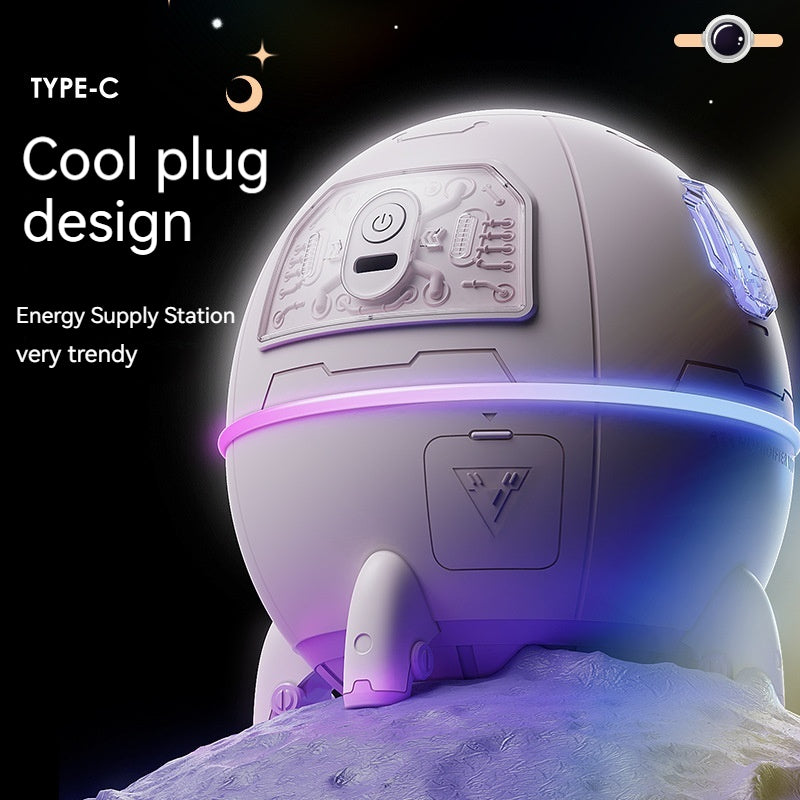 Space Capsule Humidifier MJ046 | Type-C | Ultrasound | Colorful Breathing Night Lamp | 220ml