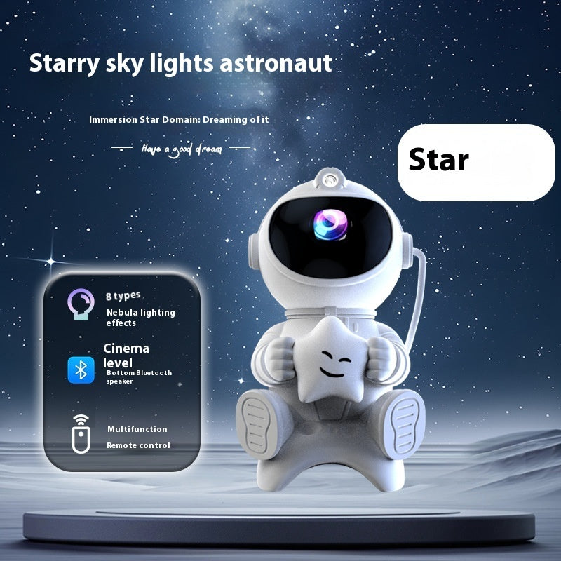 Astronaut Projection Lamp – Starlight Night Light with Bluetooth Speaker